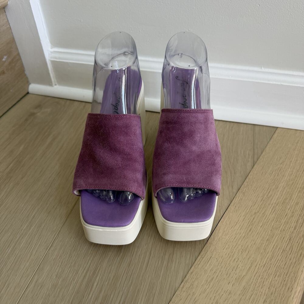 Free People Suede Zoe Platform Orchid Pavillion Women’s Size 39 Made In Italy - Picture 3 of 16